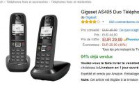 Bon prix pack telephone duo sans fil gigaset qui revient à 22€