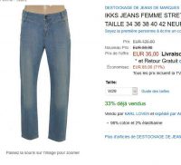 35 euros le jeans IKKS pour femmes