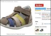 Chaussures bébé Kickers BabySUn à 28.5€ (en 18)