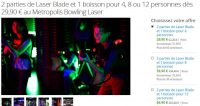 Lyon : 29.90€ 2 parties de Laser Game + boissons pour 4 personnes