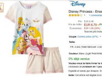 Pas cher : 6.79€ le pysjama disney princesse pour petites filles