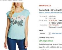 Tee shirt femmes springfield à 7.5 euros