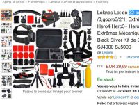 Moins de 20€ les 32 accessoires pour caméras sportive