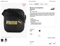 La halle : besace Puma 10€