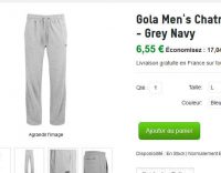 Pantalon de sport Gola à 6.55€ port inclus