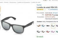 Bon prix paire de lunettes Rayban à 56€ (amazon)