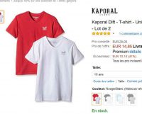 14.85€ un lot 2 tee shirts Kaporal pour garçons de 10 à 16 ans