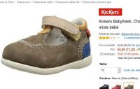 Chaussures kickers cuir bebe à 19€