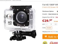 Caméra sportive wifi à moins de 30€