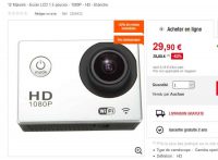 Caméra sportive wifi à moins de 30€ chez auchan
