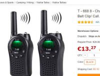 13€ un lot de deux talkies walkies