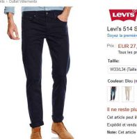 Jeans levis 514 hommes entre 27 et 32€