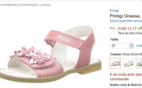 sandale filles cuir primigi à moins de 15€ ( en 22 et 24 )