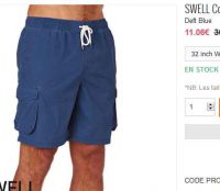 Boardshort SWELL Hommes à 11€