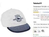 Casquette Bébé Timberland pas chère à moins de 8€ ( moins de 7 meme)