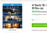 Moins de 14€ le pack de 3 films en 3d (47 ronin , ripd , les immortels)
