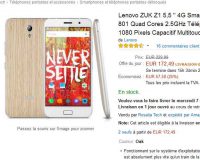 Smartphone ZUK Z1 64go à 172€ ( France)