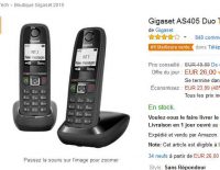 26€ le lot de deux telephones sans fil Gigaset