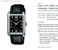 Moins de 18€ la montre casio hommes bracelet cuir