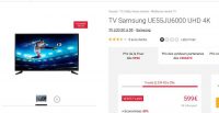 Tv Samsung 55 pouces 4K à moins de 600€