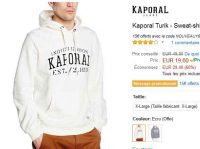 Sweat shirt Kaporal Turik pour hommes à moins de 20€