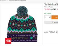 Bonnet de ski North Face à 12€
