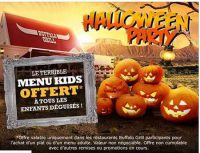 Buffalo Grill : soirée halloween menu kids offerts aux enfants déguisés