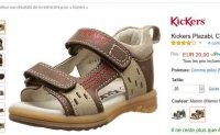 Sandales cuir kickers pour bébé à 20€