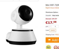 Caméra wifi à 17.2€ port inclus