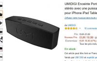 Enceinte UMI Bluetooth Stereo 2x5Watts à moins de 20€
