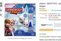 Jouet : Monopoly Junior Reine des neiges à moins de 9€
