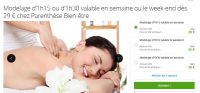 PARIS : Bon plan massage à moins de 30€ pour 1h15