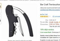 Idée cadeau : tire bouchon à levier bar craft à moins de 15€