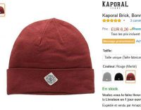 Moins de 5€ le bonnet kaporal pour hommes