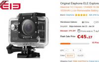 Caméra sportive elefone explorer 4K en vente flash à 45€