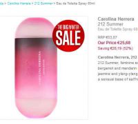 Bon plan parfum : Carolina Herrera 212summer 60ml à 25€