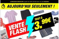Vente flash vetements chaussures à 3.99€ sur excedence le 2 janvier