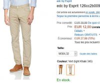 Pantalon Esprit pour hommes à 12€