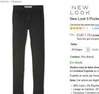 Pantalon Skinny hommes New Look à 7-8€
