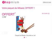 Un paquet de mikado gratuit – Shopmium (certains comptes)