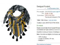Moins de 18€ le foulard / chales triangulaire Desigual Jacquard estripe