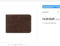 Portefeuille Quiksilver Round Up en cuir à 15€ port inclus