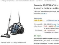 Aspirateur rowenta RO8366EA en vente flash à 189€ ( 250 ailleurs)