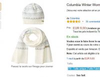 9€ un pack Echarpe + bonnet columbia