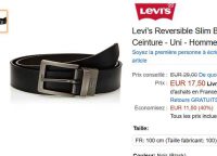 17.5€ la ceinture cuir levis pour hommes (en 80 ,90 et 100cm)