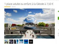 Paris LA GEODE : billets de cinema à prix réduits : 7.5€