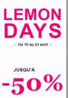 Derniers Jours Lemon Days jusqu’à -50% sur une sélection d’articles & -15% supplémentaires