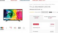 Smart TV 4K LG 43 pouces à moins de 400€