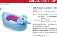 12€ la baignoire gonflable en forme d’elephant pour bébé