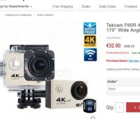 Camera 4k wifi tekcam F60R à 32€